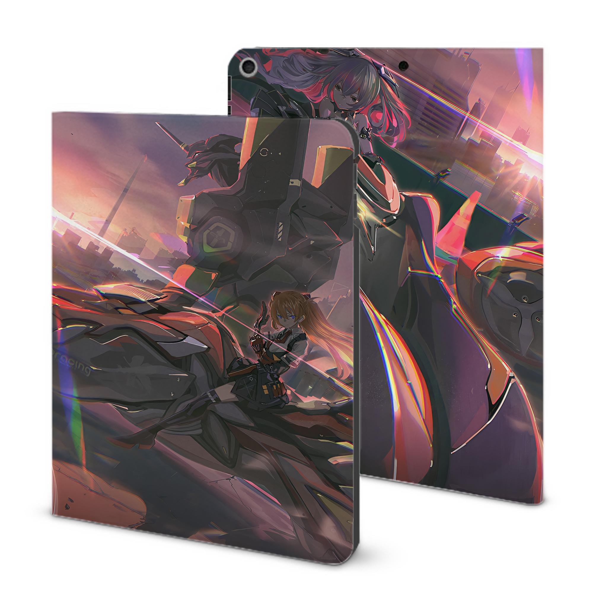 （画像用） EVA 新世紀エヴァンゲリオン IPad ケース ブック型 PUレザー TPU 耐衝撃 軽量 薄型 ペン収納なし 全面保護 IPad 各モデル対応
